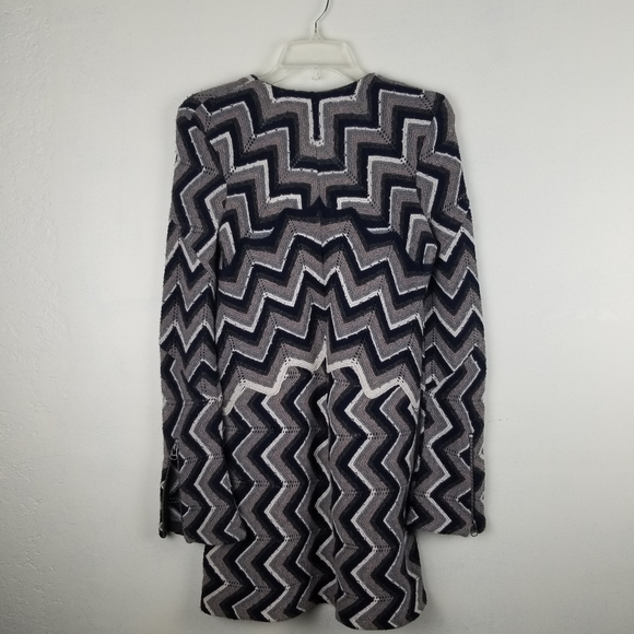 Free People Chevron Wool Blend Bell Sleeve Dress - Picture 6 of 8